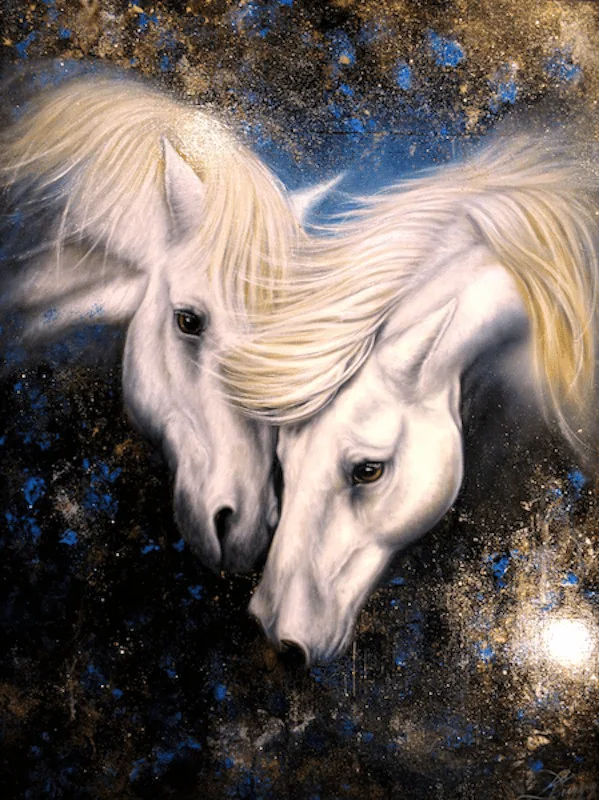 Chevaux d'amour 70x90 cm — Daniel Trammer